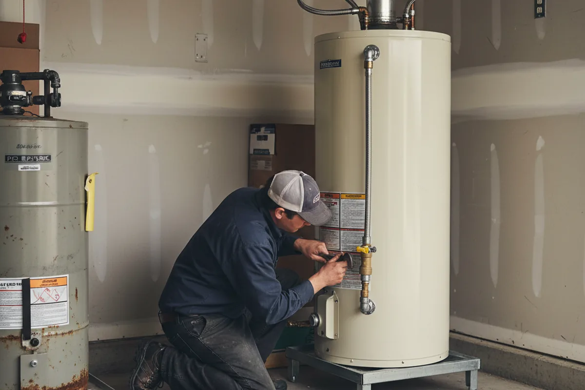 Water heater and shutoff valve replacement in Decatur